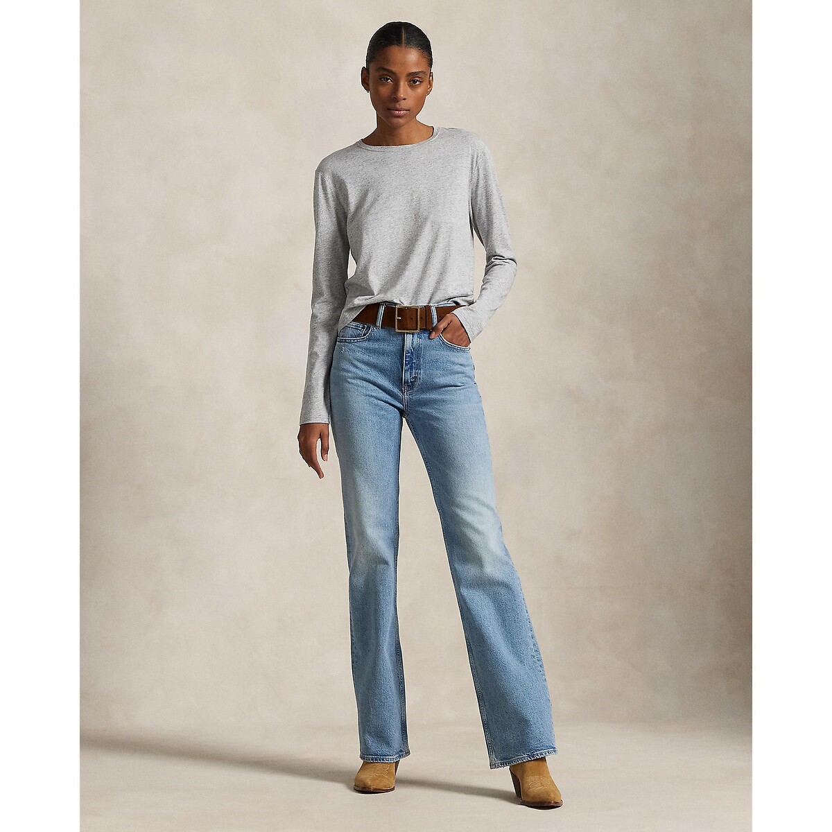 High Waist Flared Jeans denim, POLO RALPH LAUREN