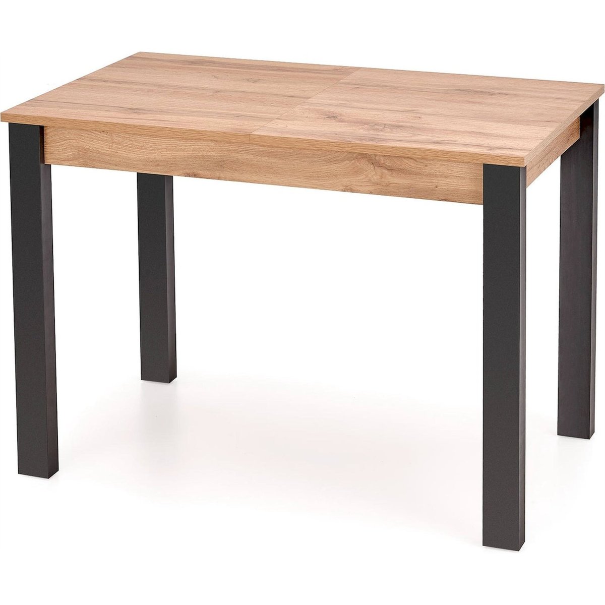 Table extensible style industriel LOREZ chêne wotan et noir, RECOLLECTION