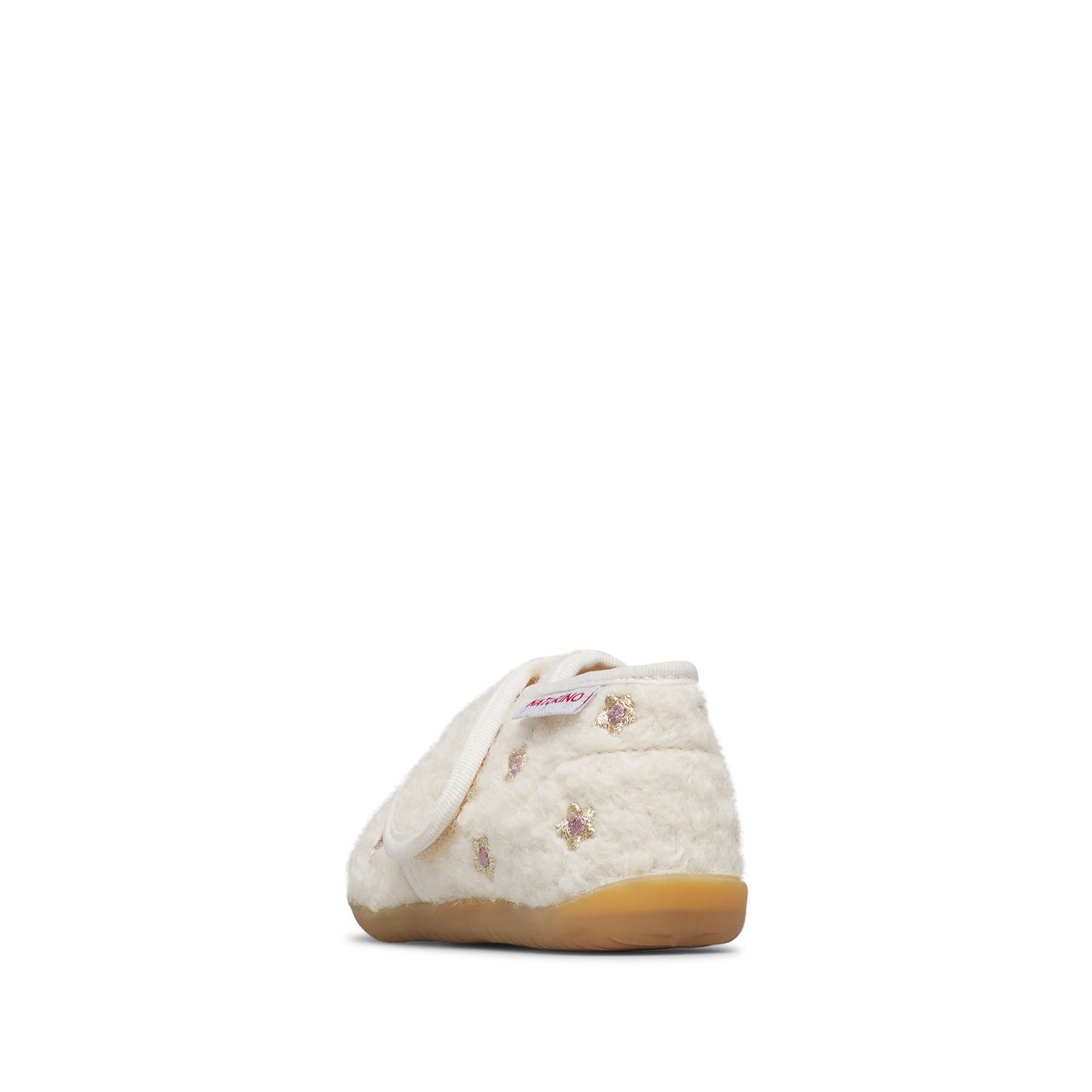 Pantoufles en laine SILVYS blanc crème-platine, NATURINO