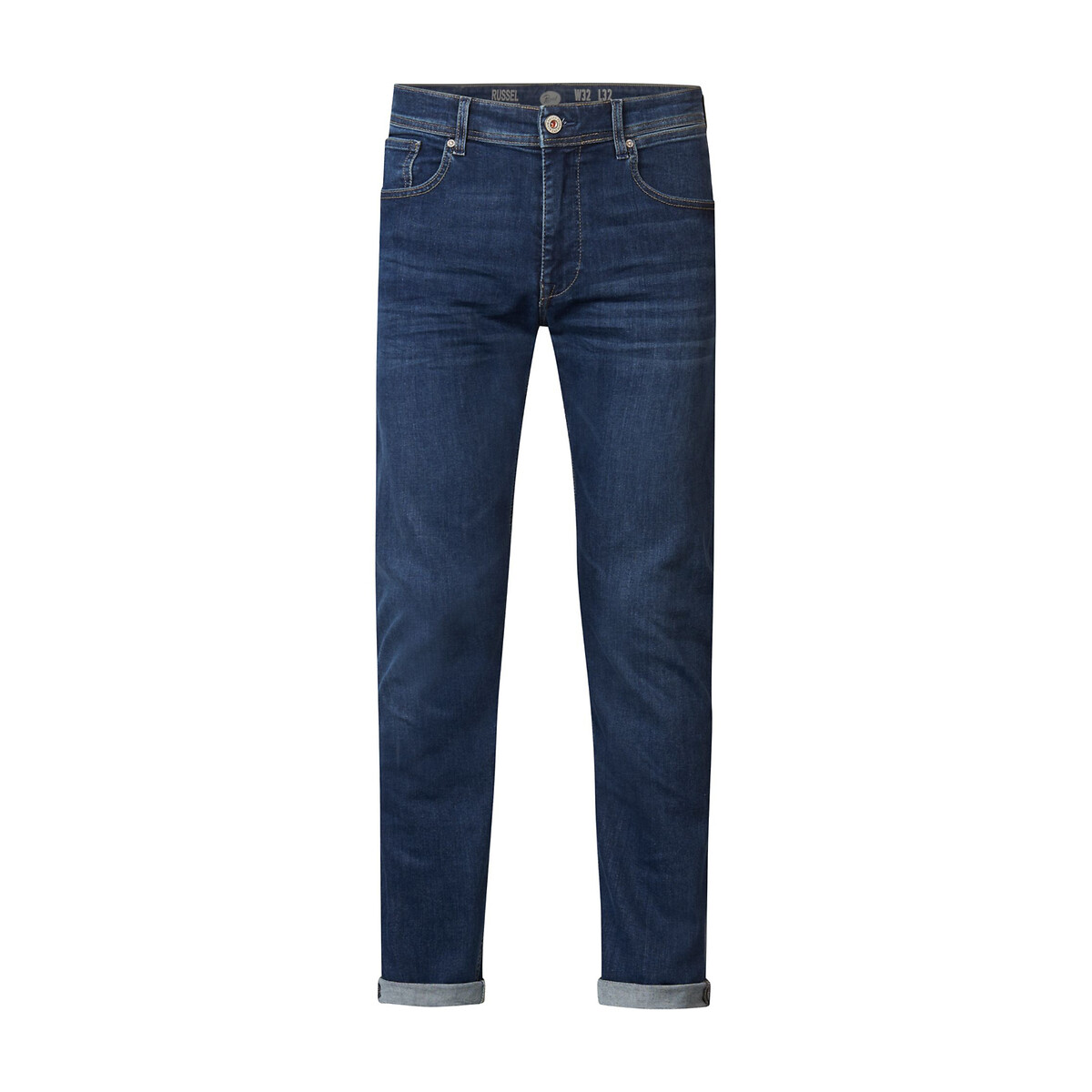 Russel Tapered Jeans in Mid Rise mid blue, PETROL INDUSTRIES