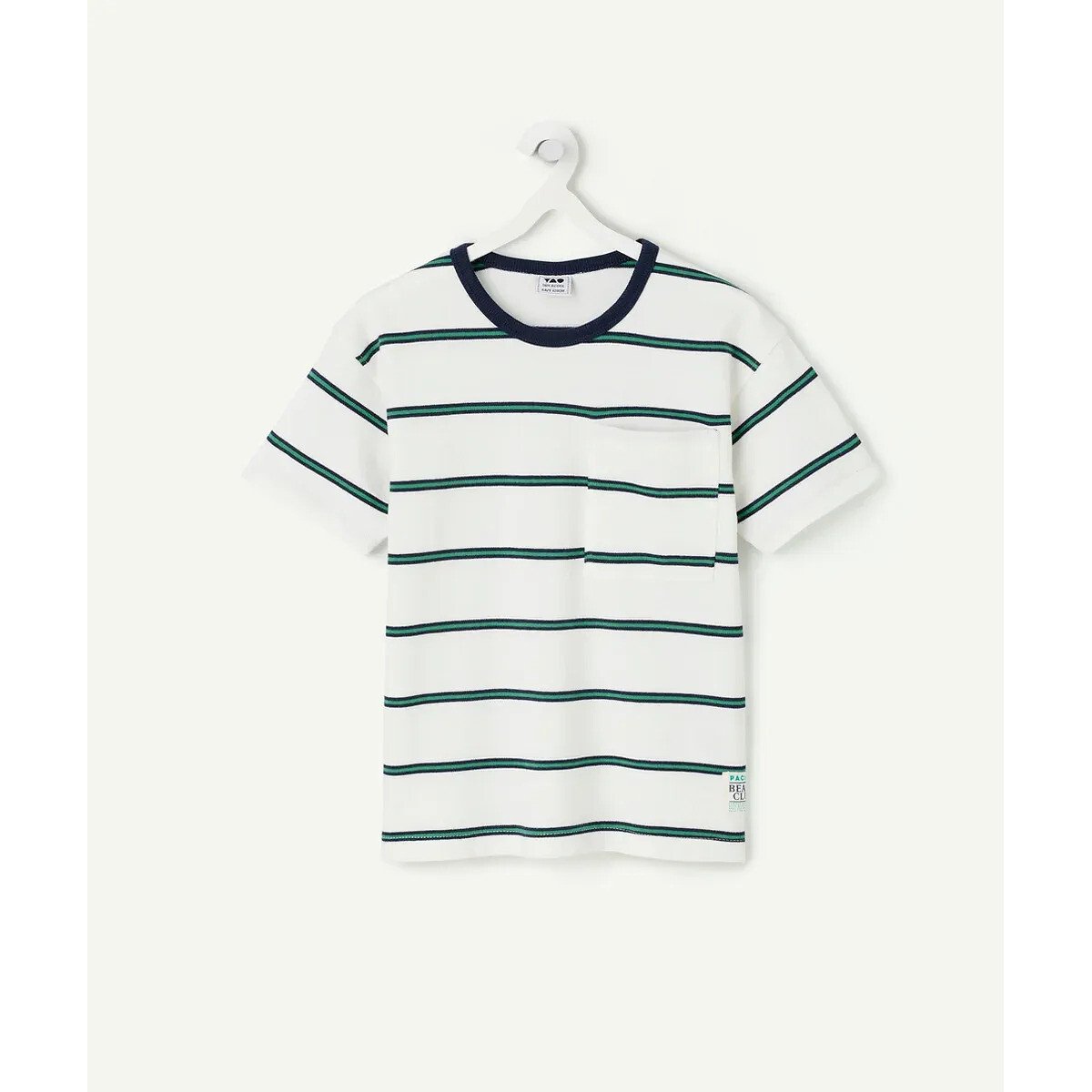 Gestreept T-shirt met korte mouwen gestreept, TAPE A L'OEIL