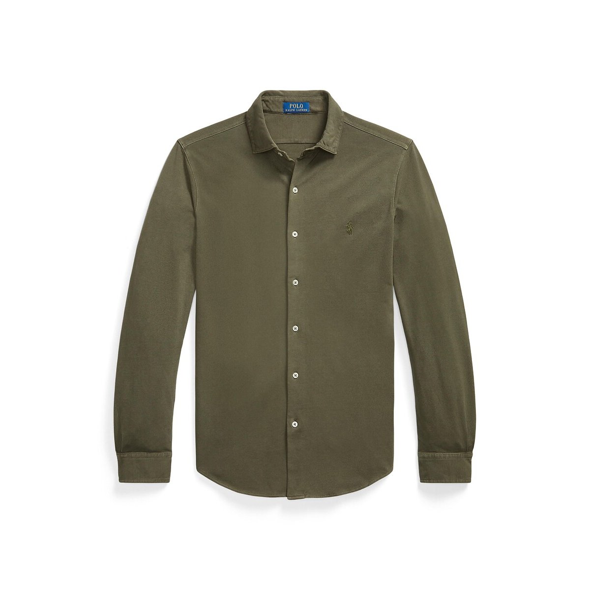 Chemise légère, en coton piqué olive, POLO RALPH LAUREN