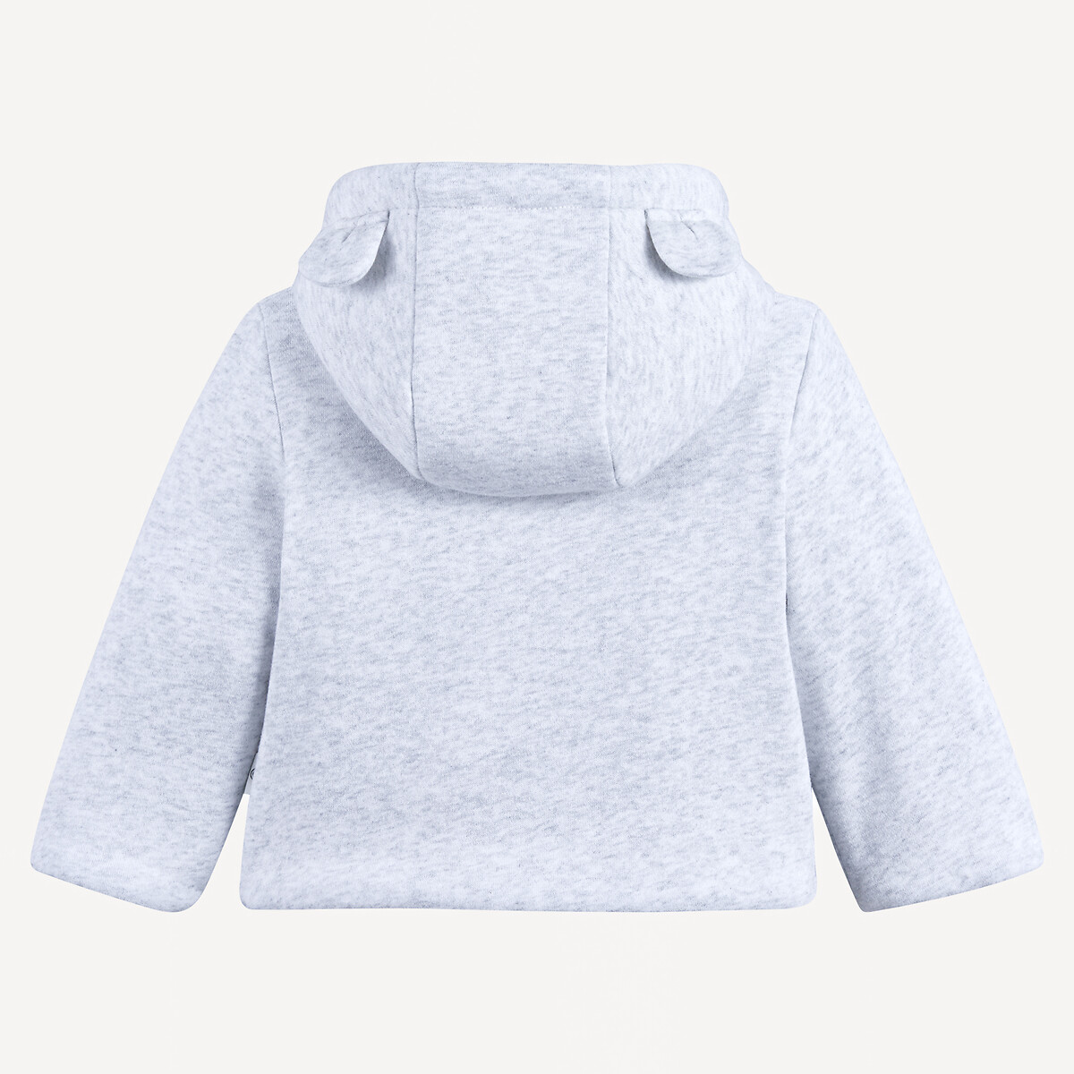 Chaqueta con capucha fija, en felpa, para invierno gris jaspeado, LA REDOUTE COLLECTIONS