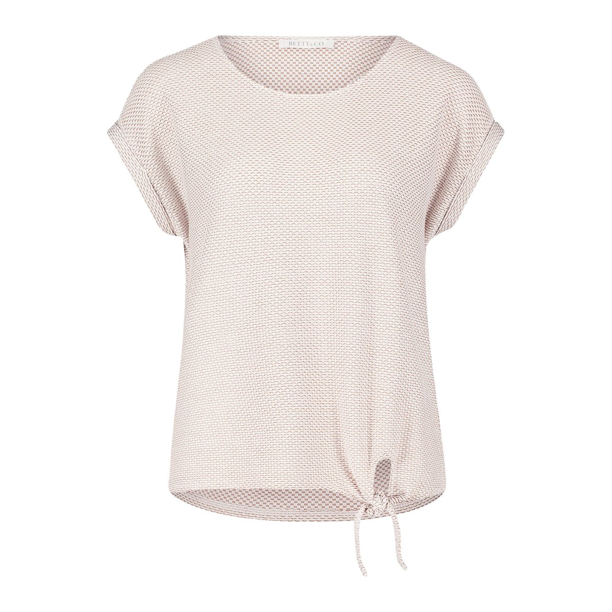 Haut casual de texture ondulée blanc/marron, BETTY & CO