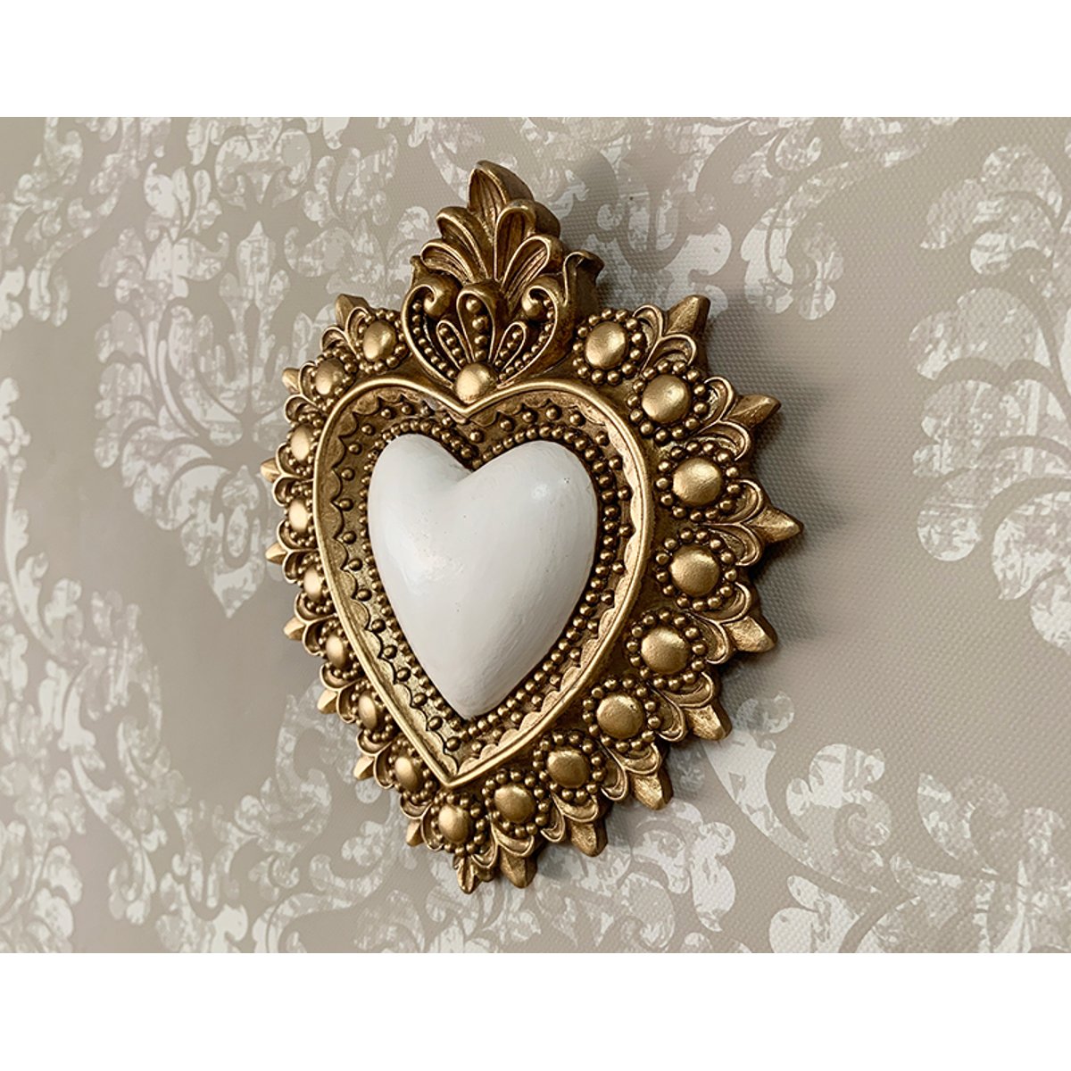 Déco murale ex-voto 13x14,5cm couleur unique, EMDE