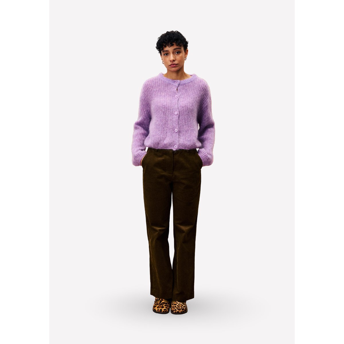 Cardigan en mohair MIANO violet, FRNCH