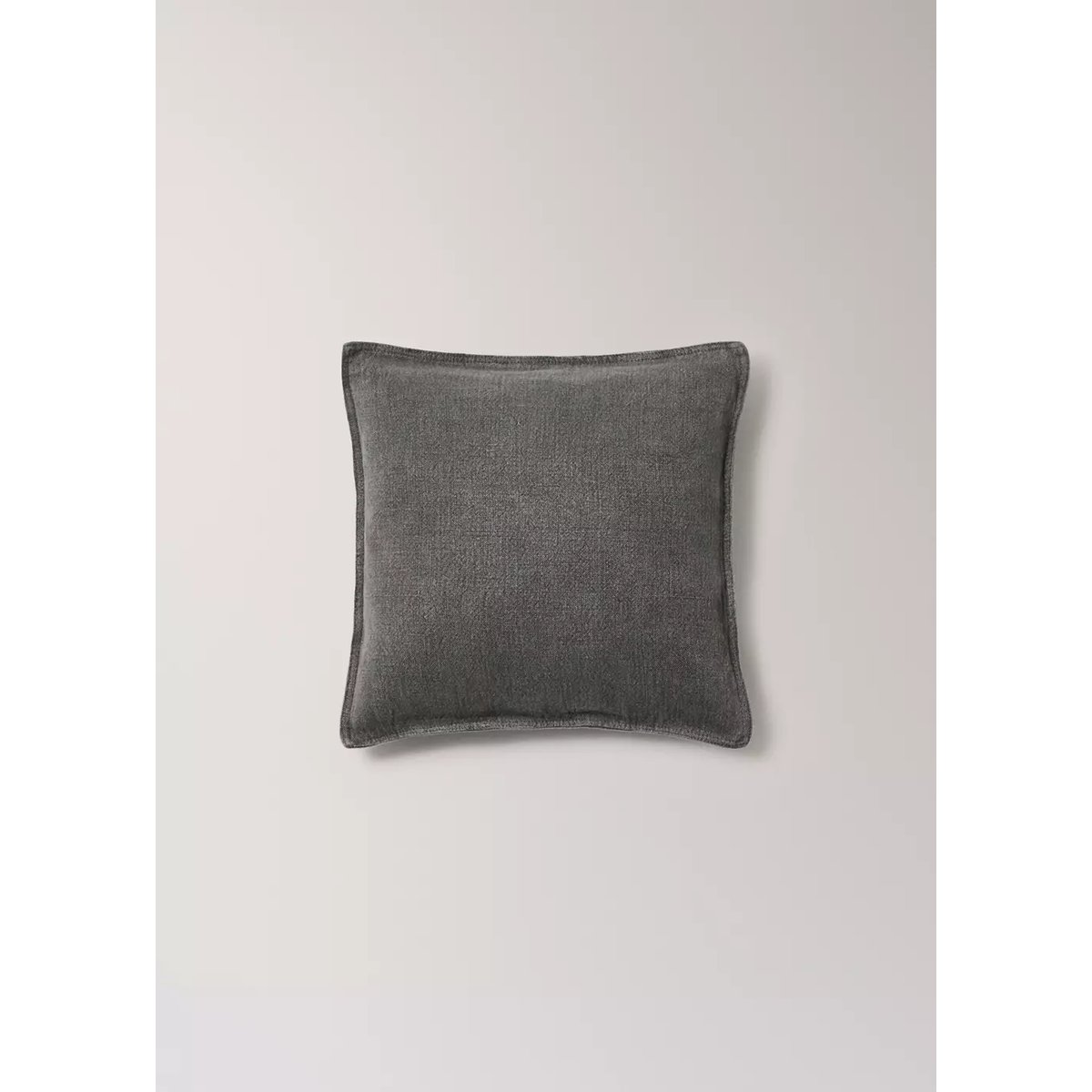 Housse de coussin de lit en lin garment-dyed 45x45 cm gris moyen, MANGO HOME