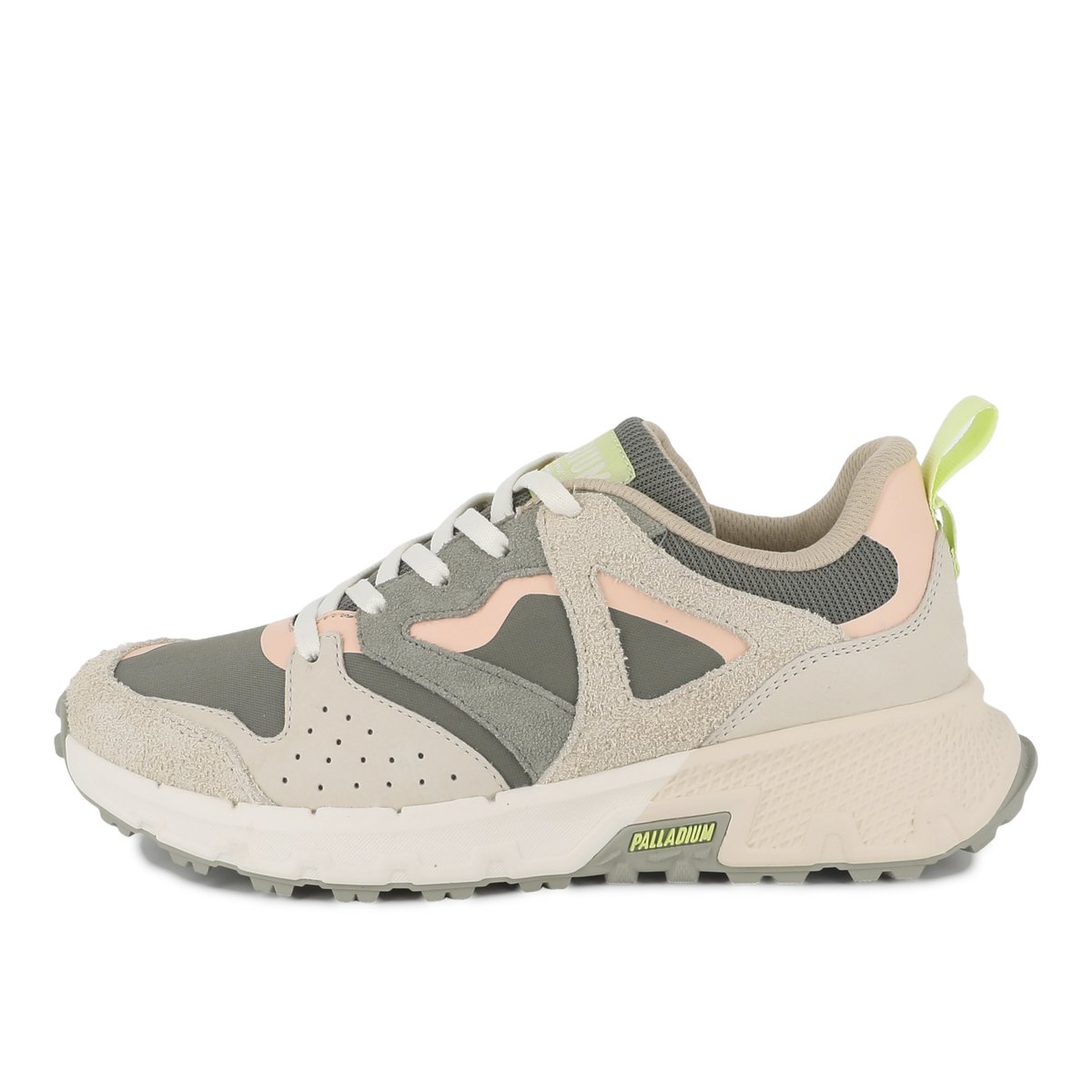 Baskets basses en cuir OFFRUNNER OUTCITY blanc-whitecap gray/vetiver, PALLADIUM