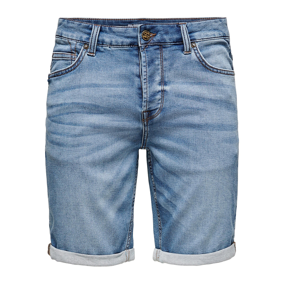 Short en jean Ply bleu denim, ONLY & SONS