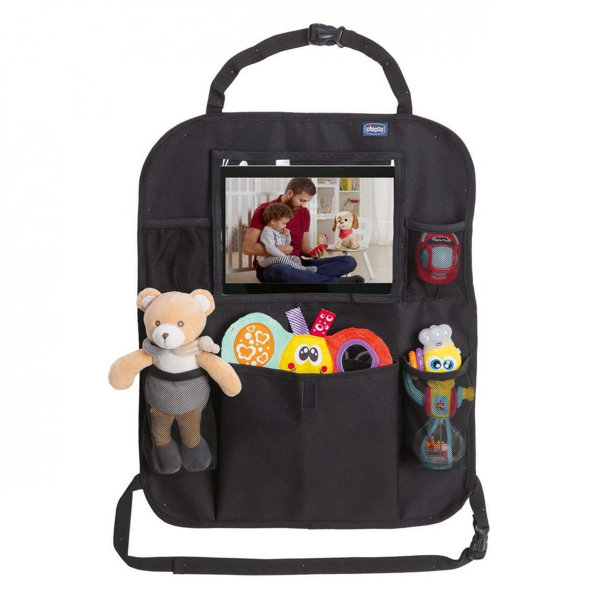Organisateur de voiture avec compartiment écran noir, CHICCO