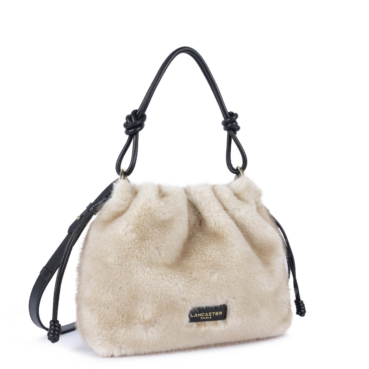 Sac besace MOUMOUTE ecru - noir, LANCASTER