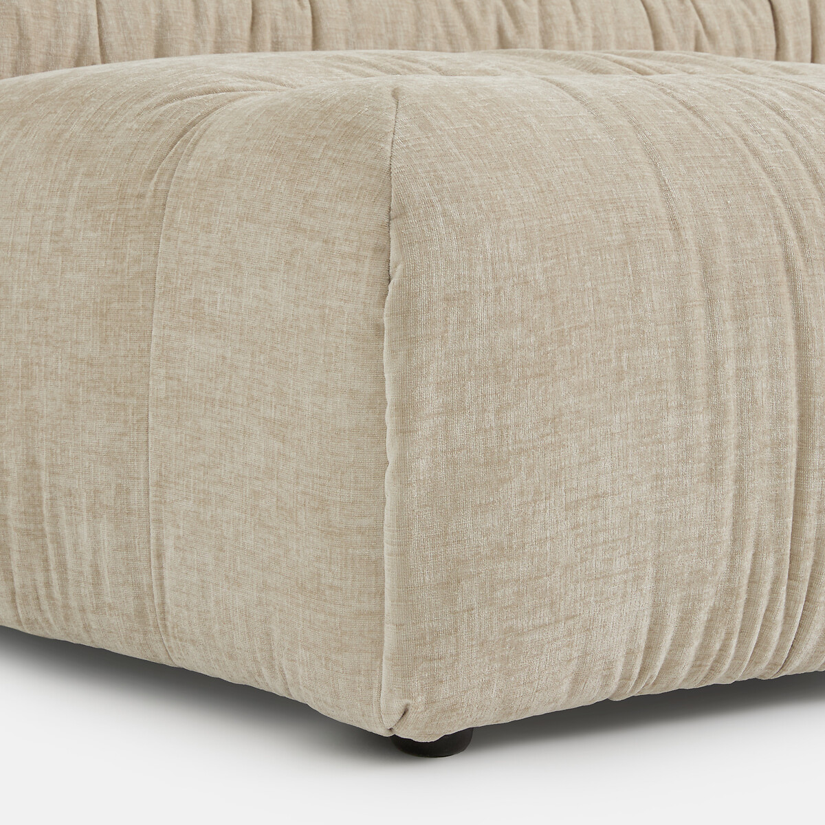 Loungestoel-element voor modulaire bank, in gevlamd chenille, SWEETY beige , LA REDOUTE INTERIEURS