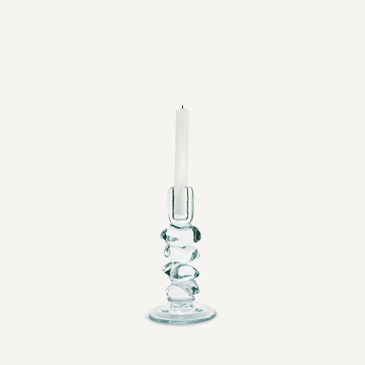 Bougeoir en verre transparent, H23 cm, Qimera transparent, AM.PM