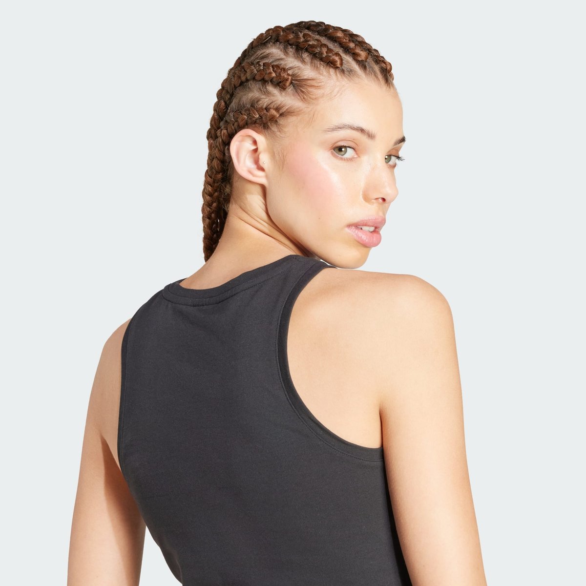 Débardeur Slim Coton Essentials Linear Débardeur Slim Coton Essentials Linear black / white, ADIDAS SPORTSWEAR