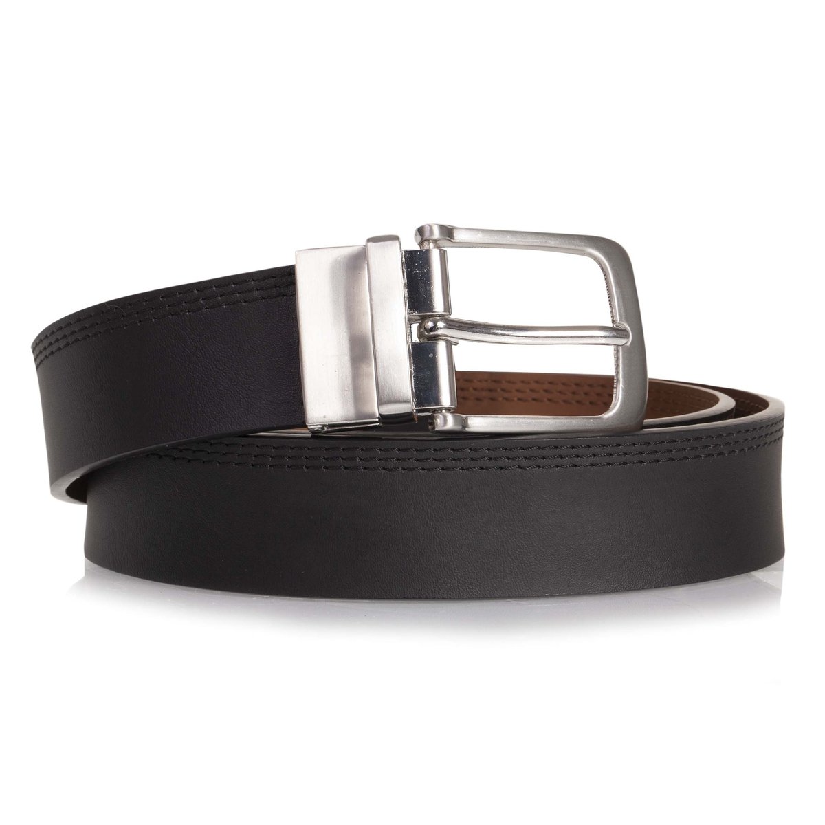 Ceinture réversible noir/marron, ISOTONER