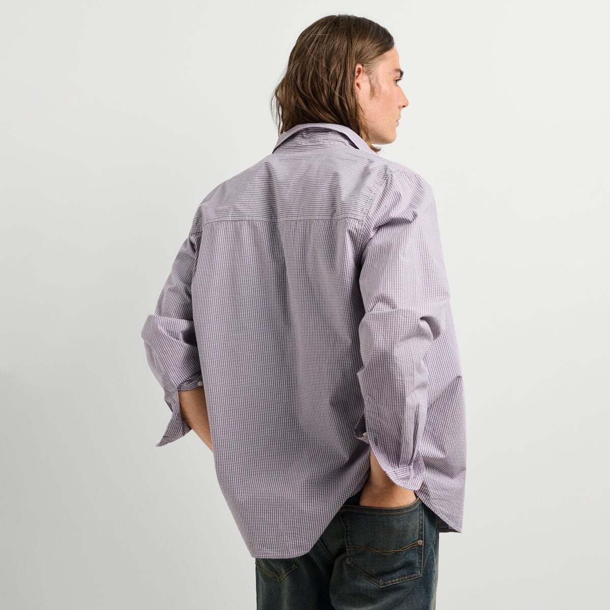 Chemise Coupe Regular À Carreaux En Popeline gris argent, PEPE JEANS