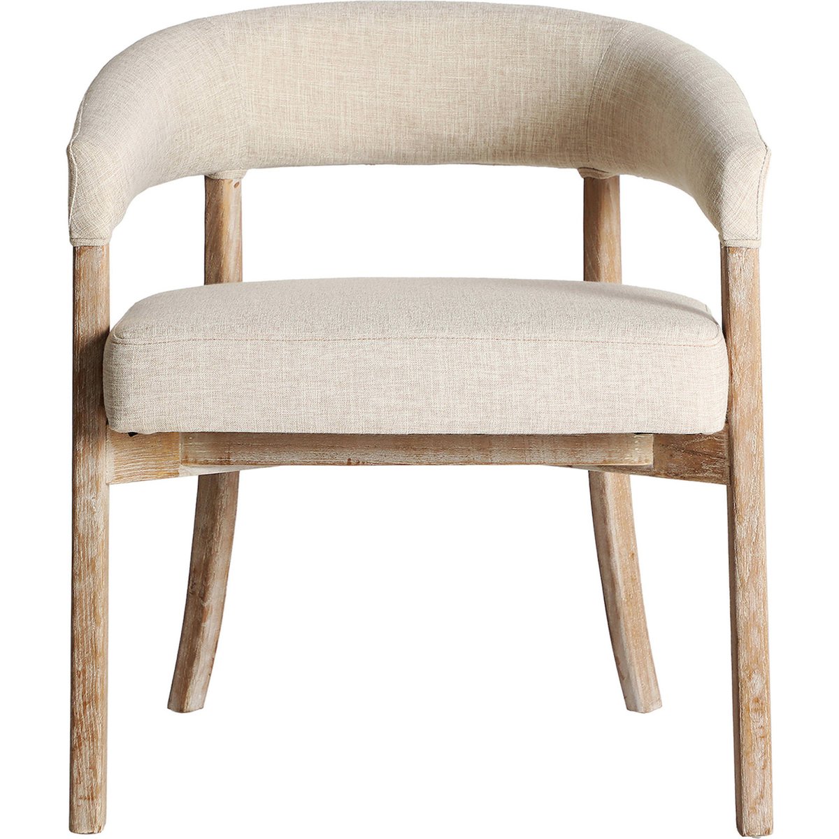 Chaise en bois et lin collection VACIO beige et bois clair, RECOLLECTION