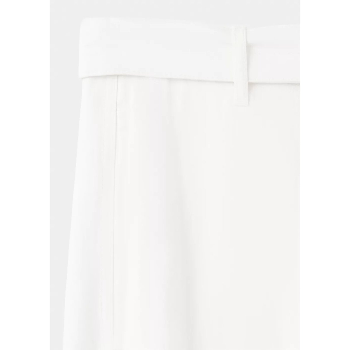 Pantalon droit avec ceinture blanc, MANGO