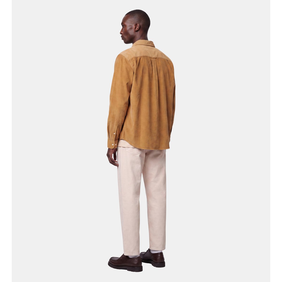 Chemise droite nircord coton jaune moutarde, GALERIES LAFAYETTE