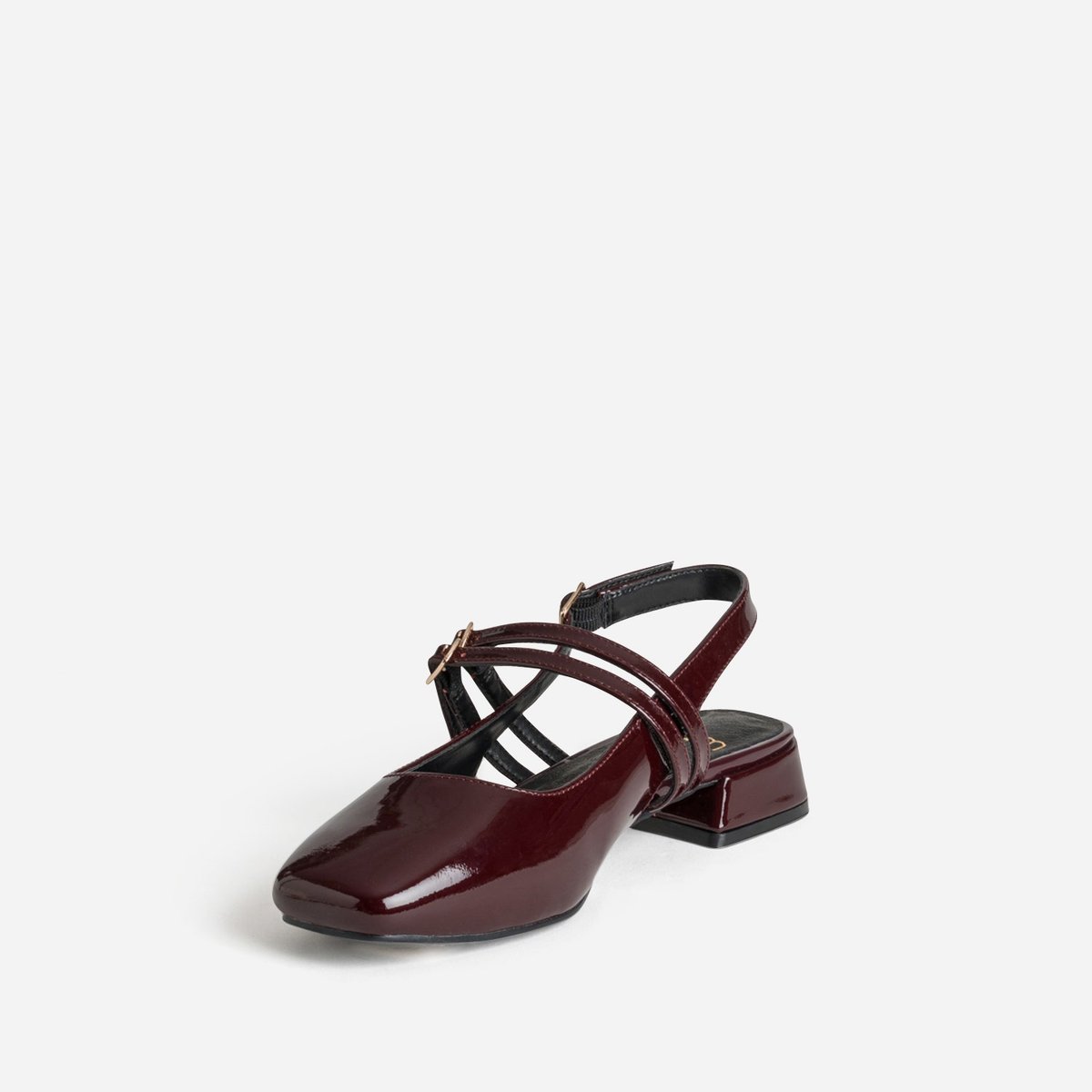 Ballerine en cuir BISMA bordeaux, ERAM