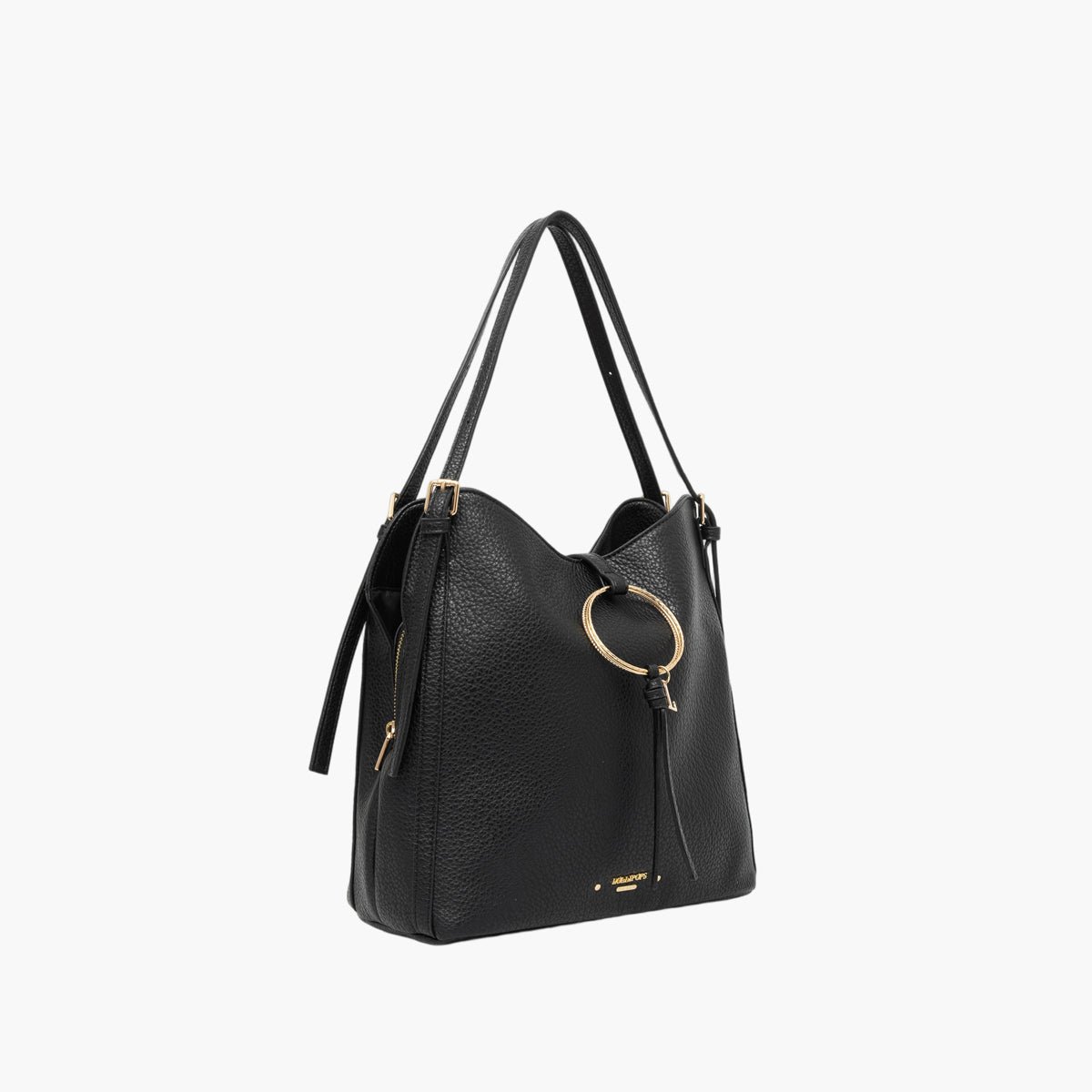 Sac shopper Tatjana noir,doré, LOLLIPOPS