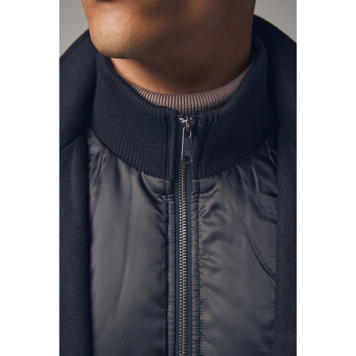 Manteau à col cheminée noir, NEXT