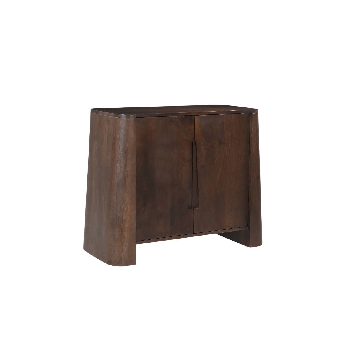 Meuble sous vasque en bois de manguier LIRIEL bois foncé, MADE IN MEUBLES