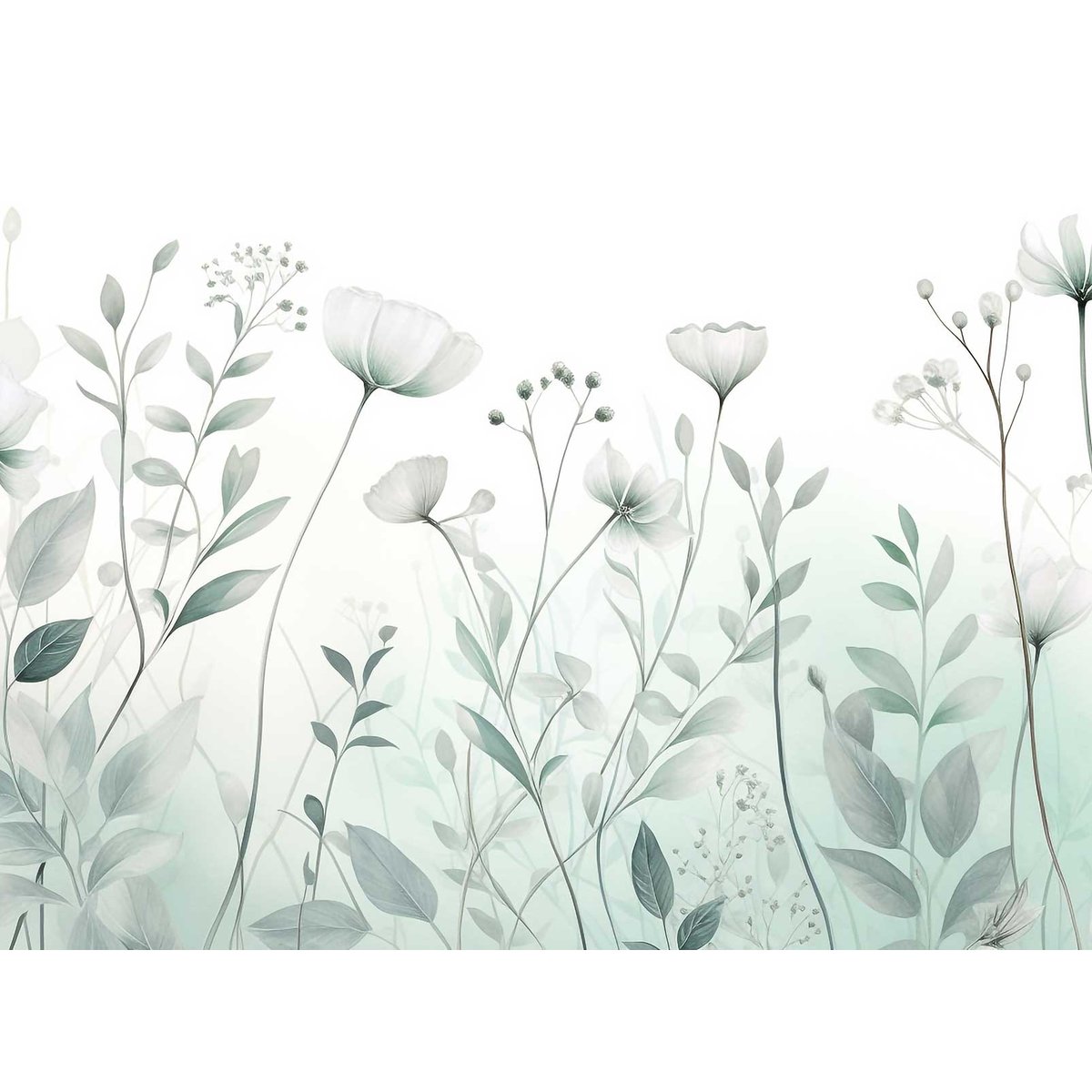 Papier peint blanche aquarelle intissé, HEXOA