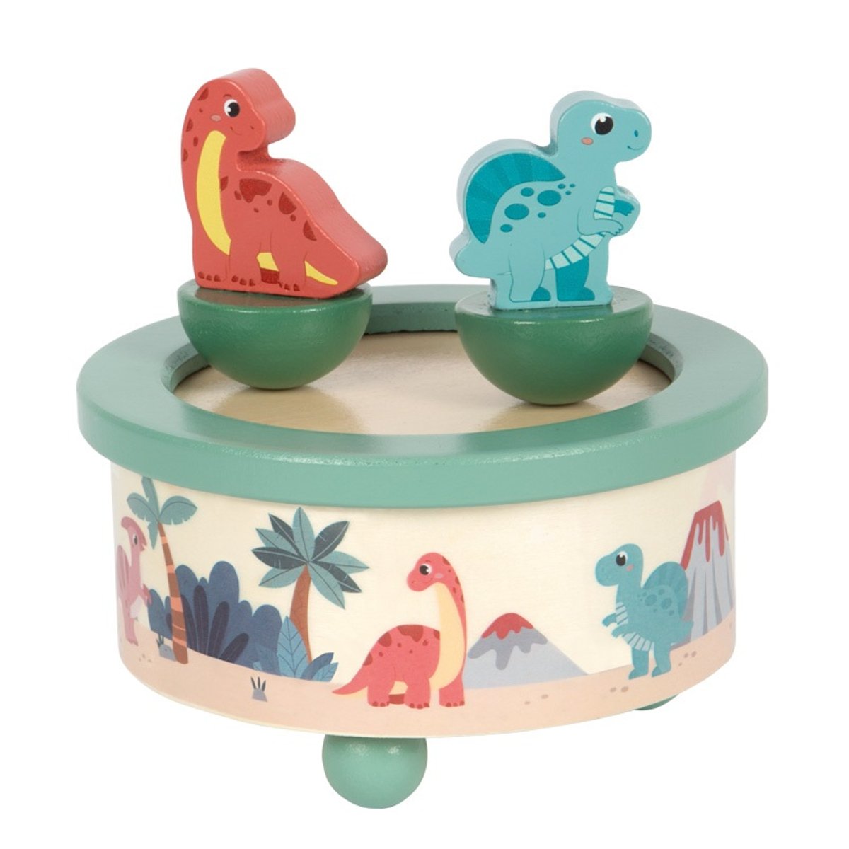 Boîte à musique Dino vert, SMALL FOOT COMPANY