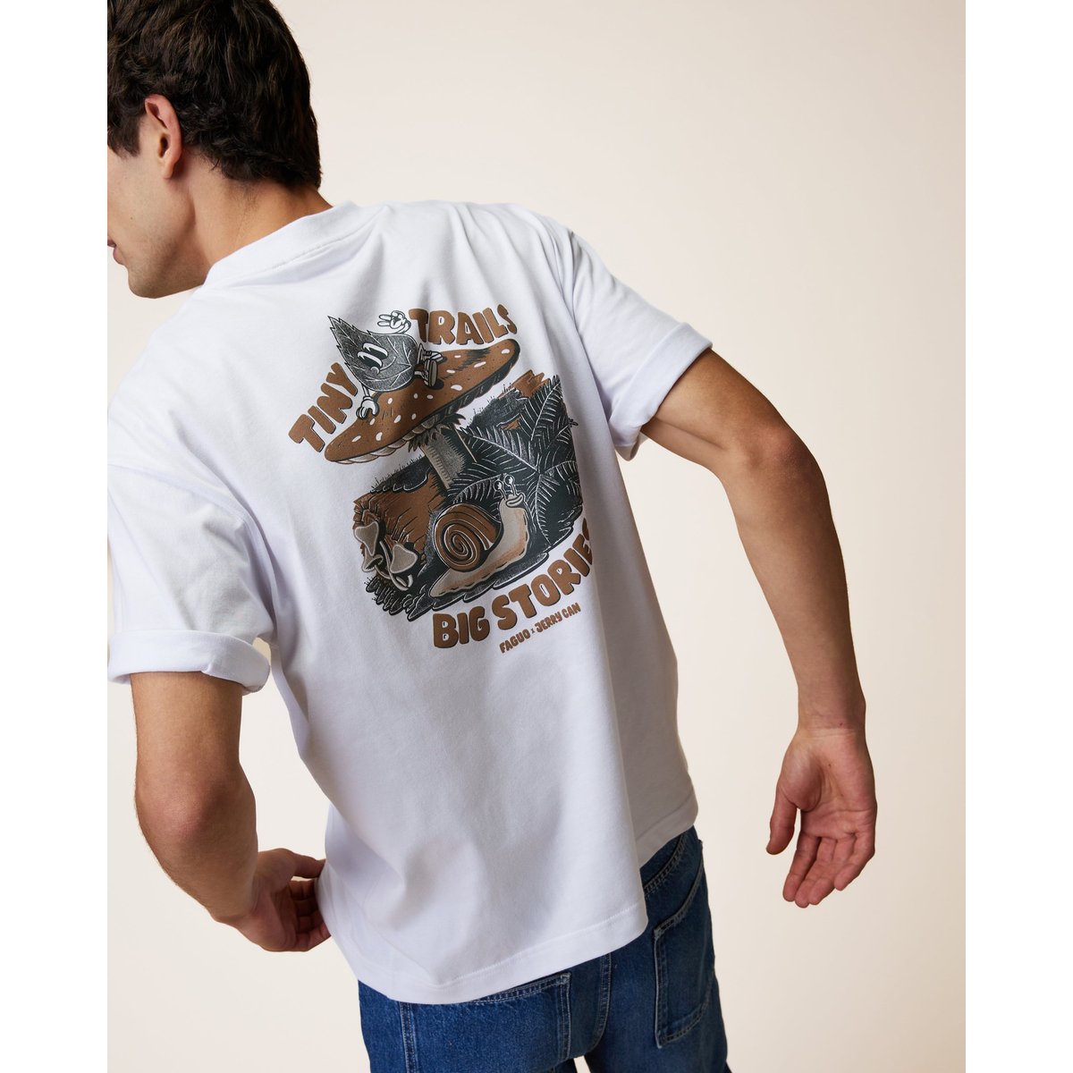 T-shirt en maille blanc, FAGUO