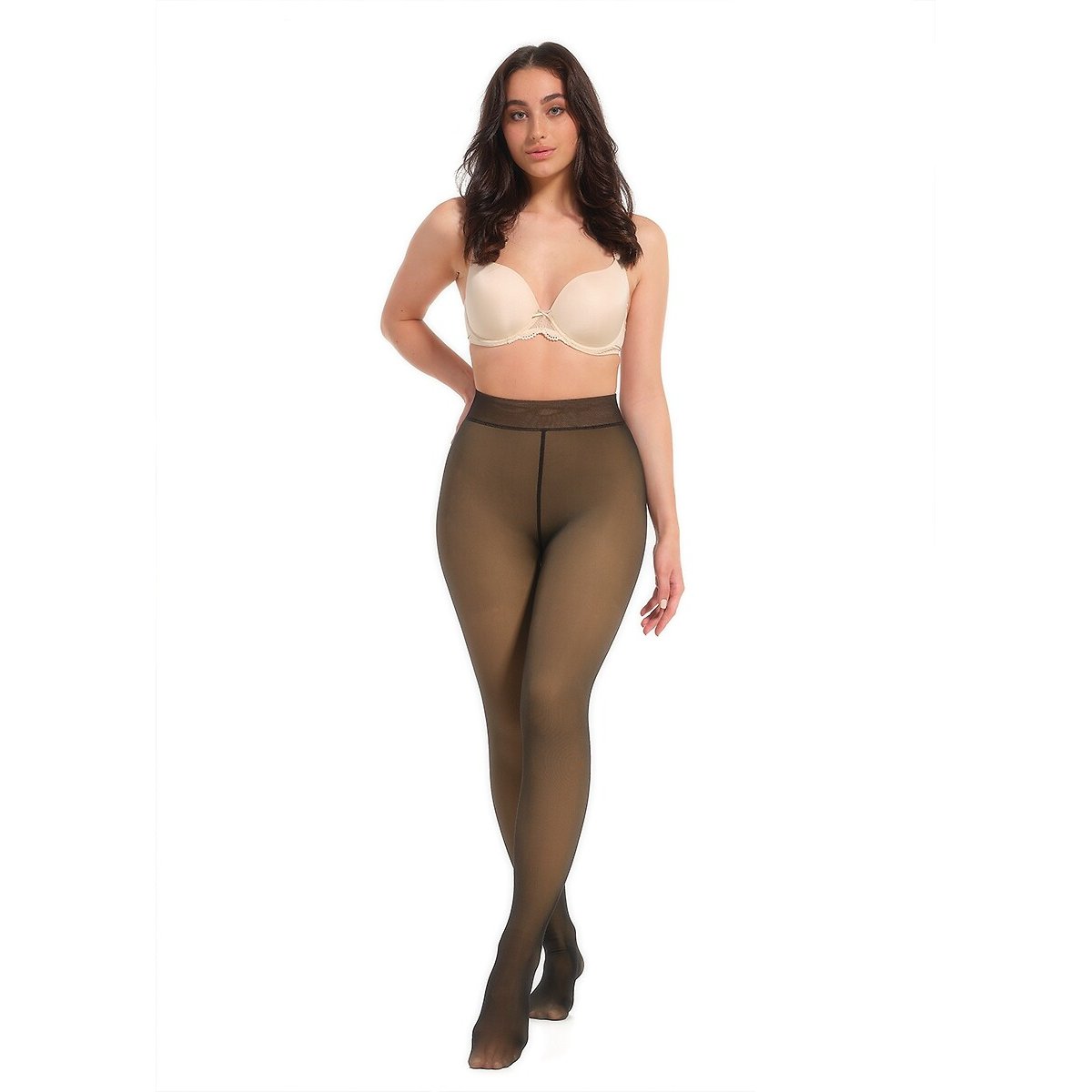 Collant taille haute doublure polaire noir, MAGIC BODYFASHION
