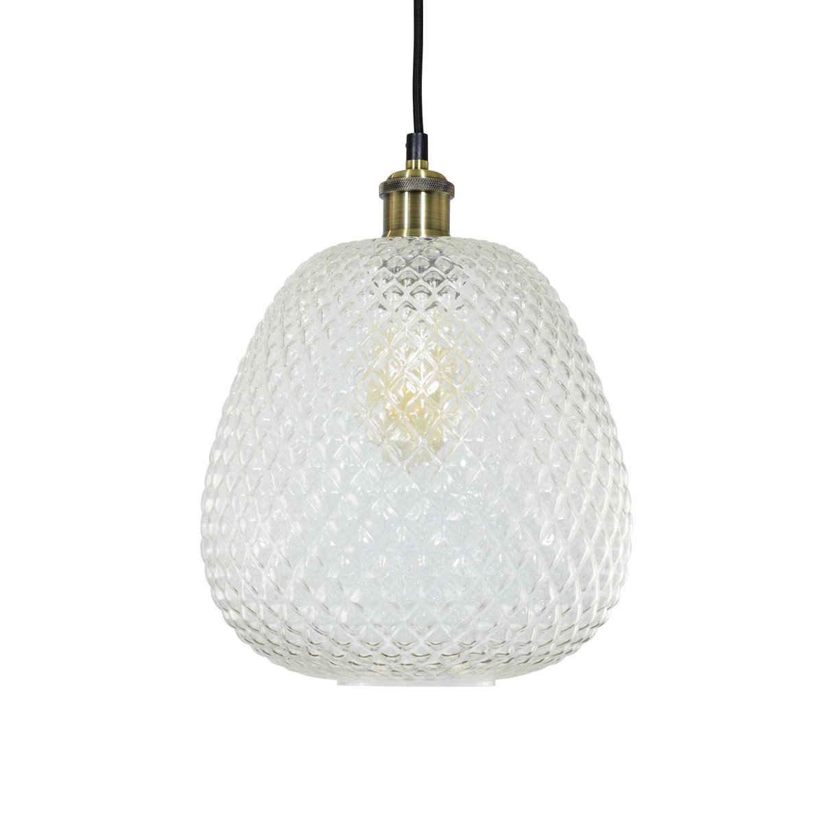 Suspension en verre et métal, GENURA transparent, C-CREATION