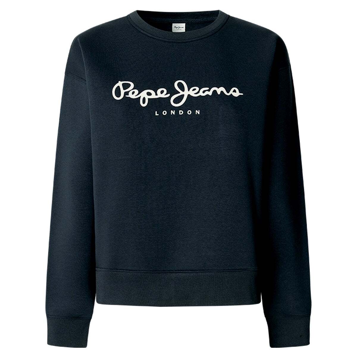 Sweat-Shirt À Col Rond Avec Logo bleu dulwich, PEPE JEANS