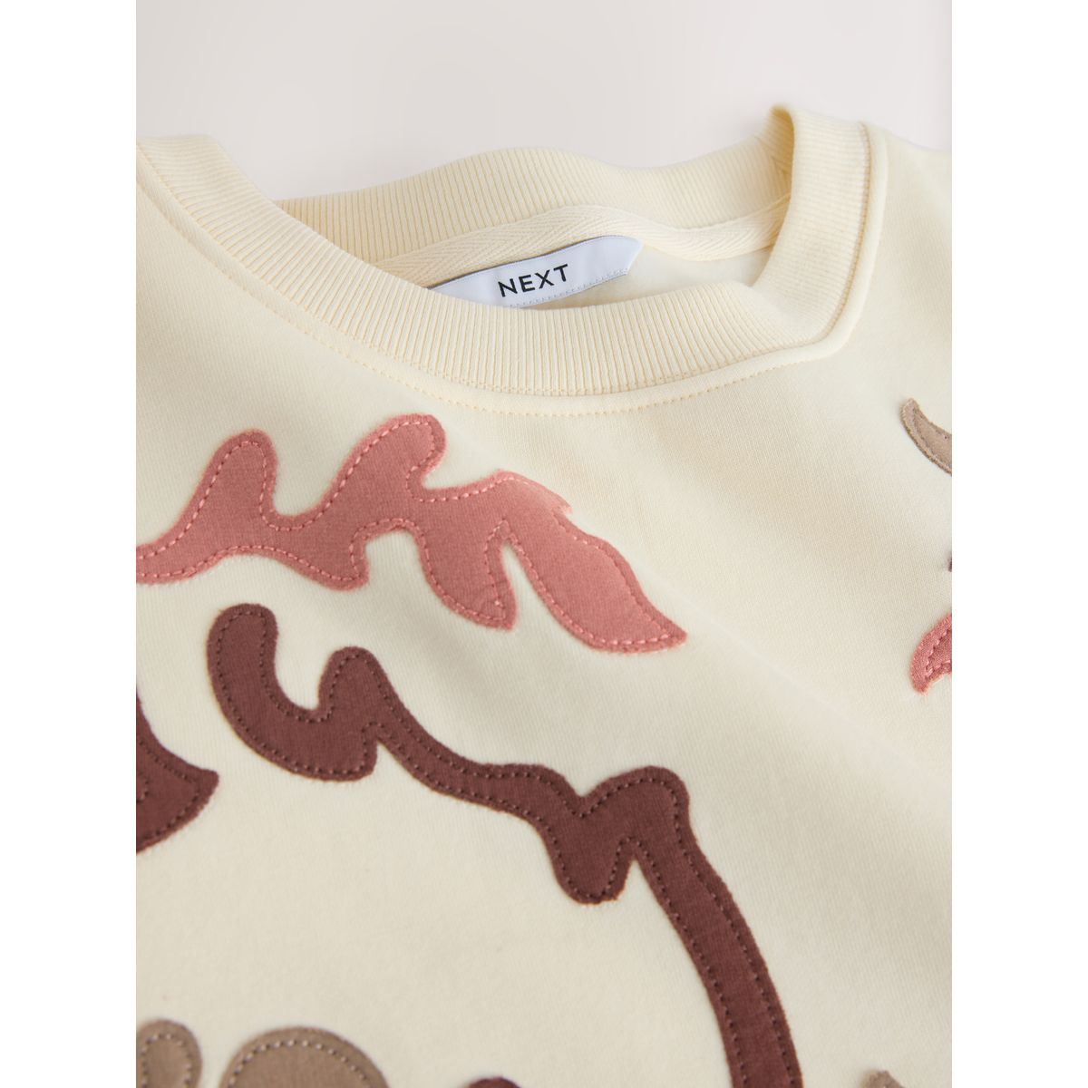 Sweat-shirt avec détails appliqués blanc, NEXT