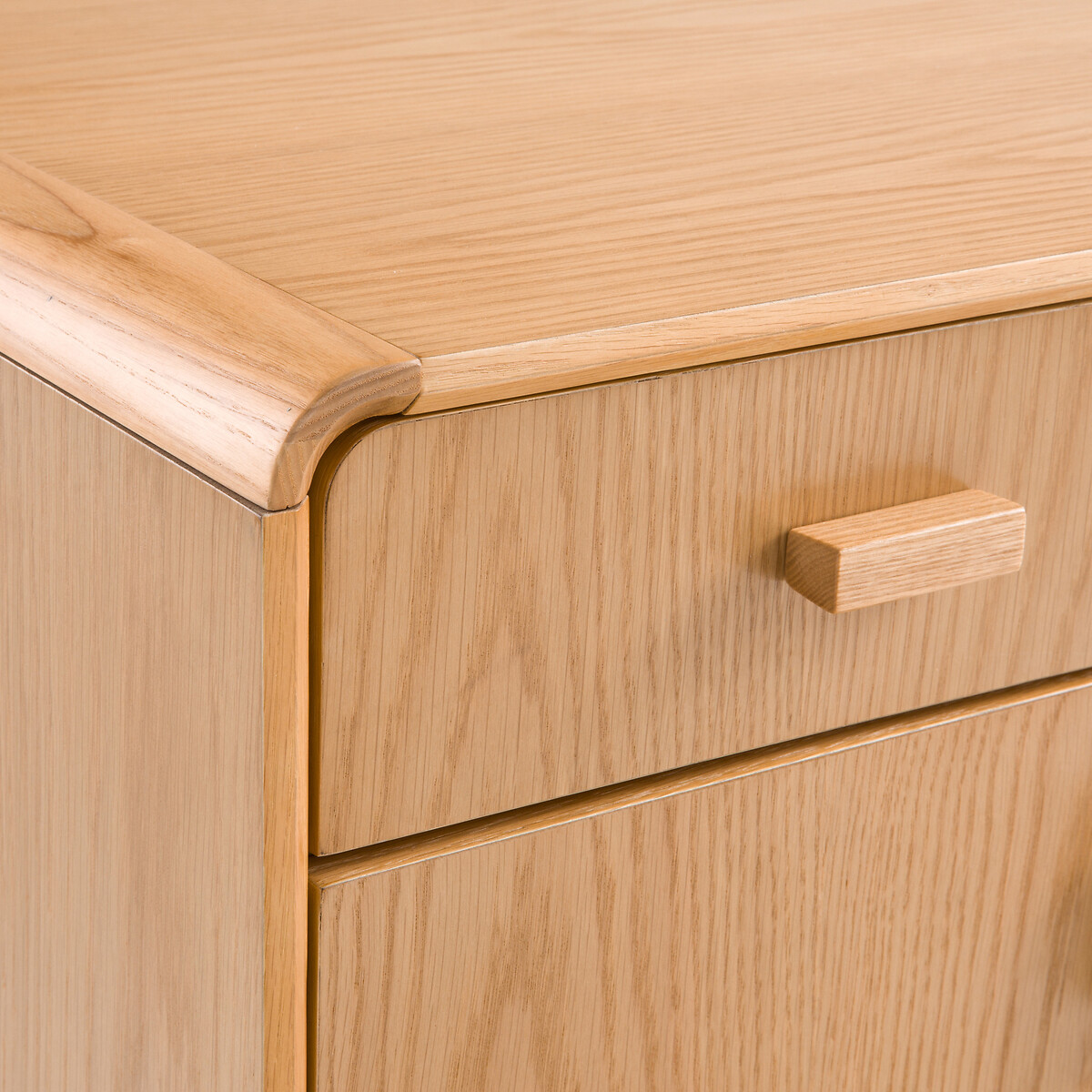 Bureau double caisson plaqué chêne, Miji bois clair, LA REDOUTE INTERIEURS