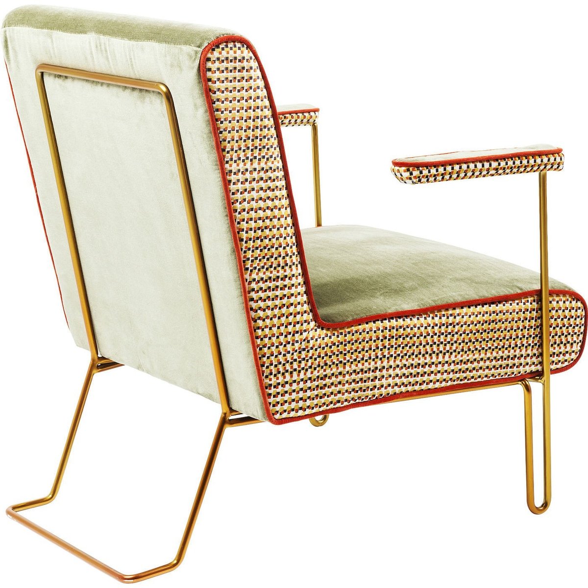 Fauteuil en velours, AUNT BETTY vert, KARE DESIGN