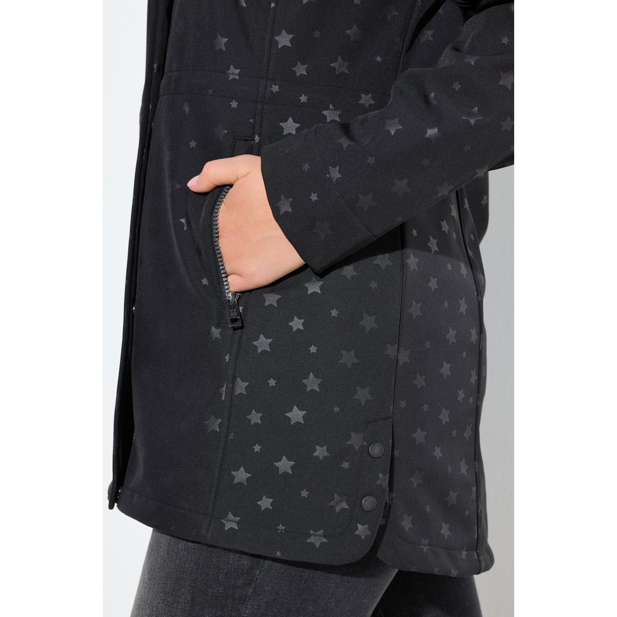 Veste softshell HYPRAR, imperméable noir, ULLA POPKEN