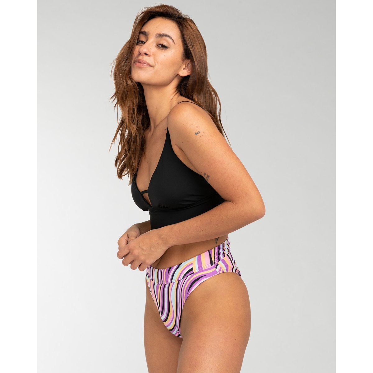Bas de bikinis SOL SEARCHER MAUI RIDER rose stripes, BILLABONG