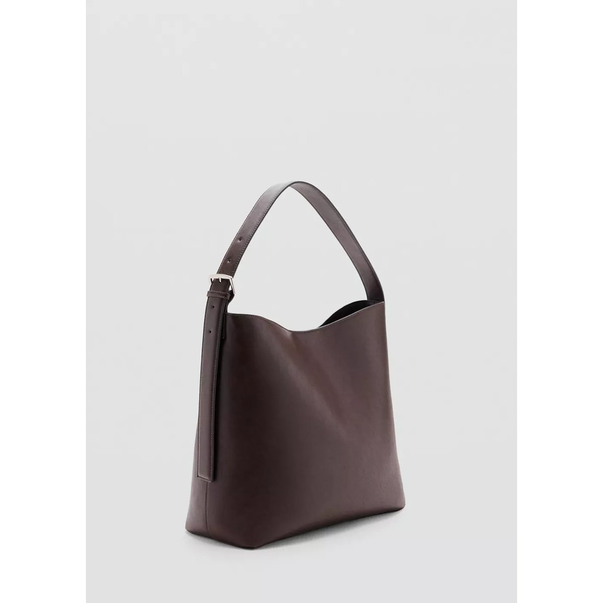 Sac seau boucle chocolat, MANGO