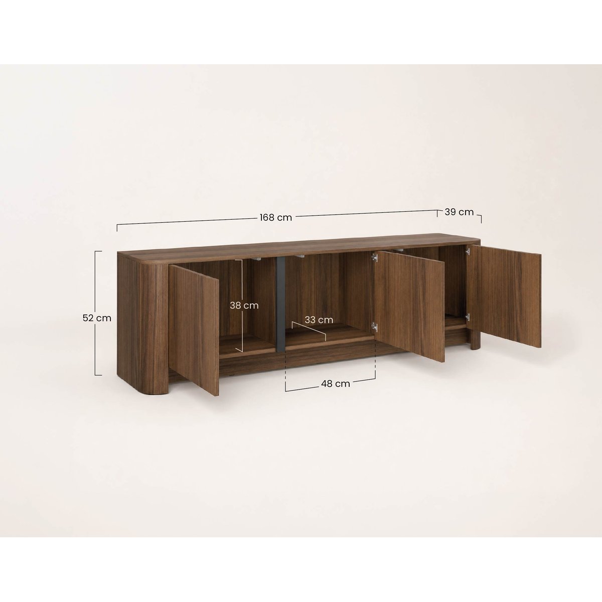 Meuble TV - YOURI effet noyer, BEST MOBILIER