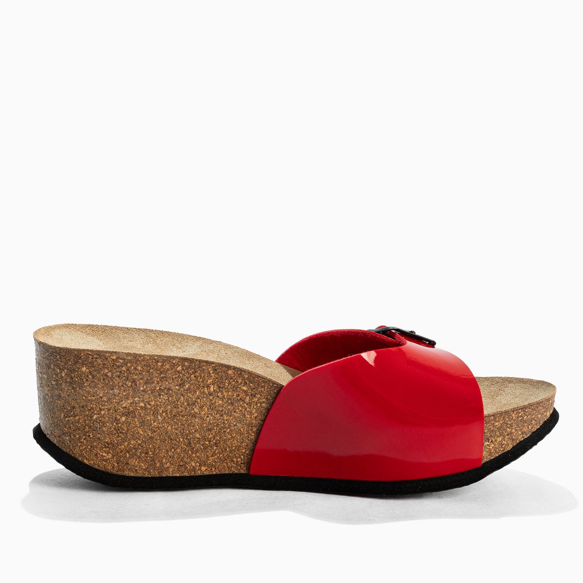 Sandales compensées LUNA rouge, BAYTON