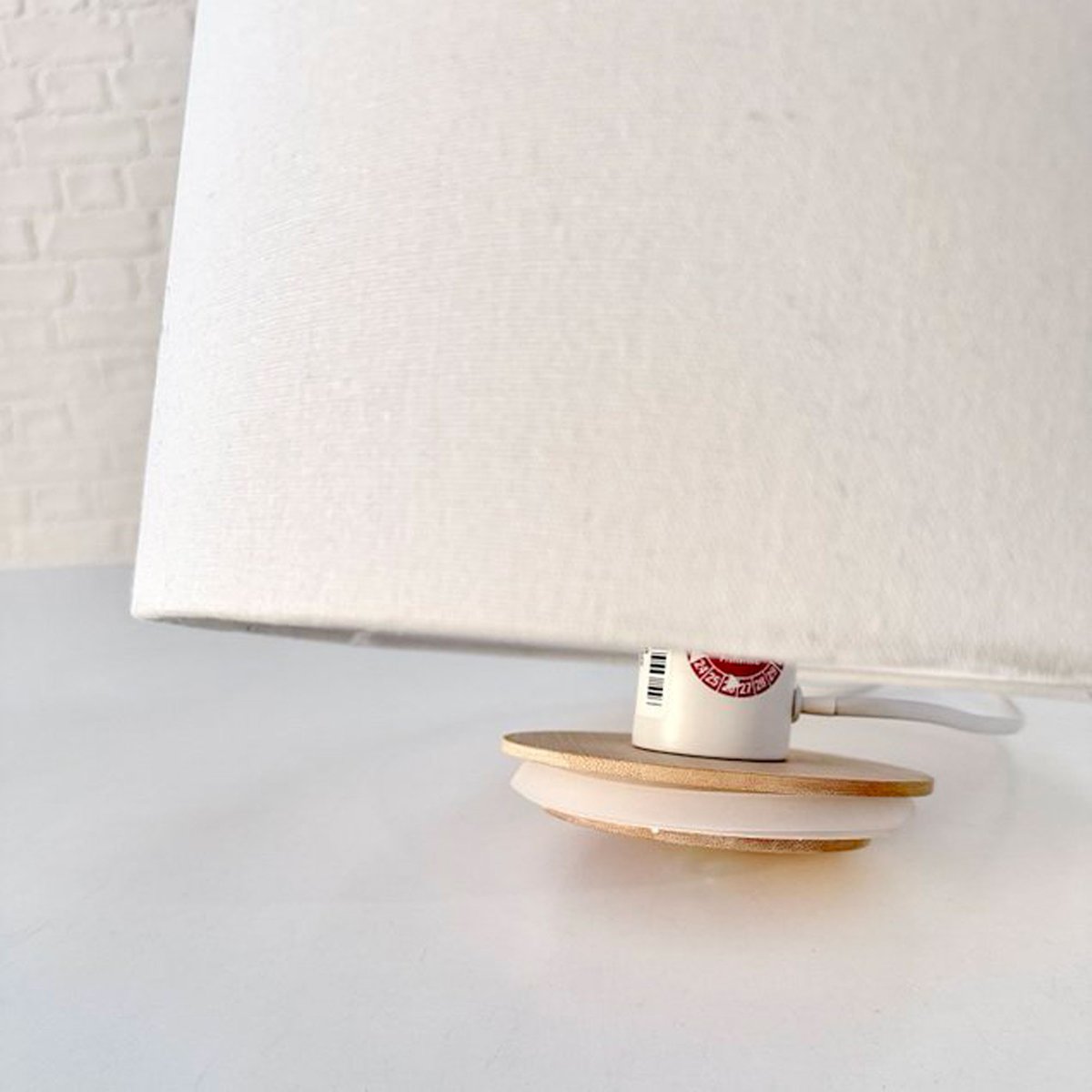 Lampe à poser vase verre transparent et abat-jour beige 30x30x51cm beige, WADIGA