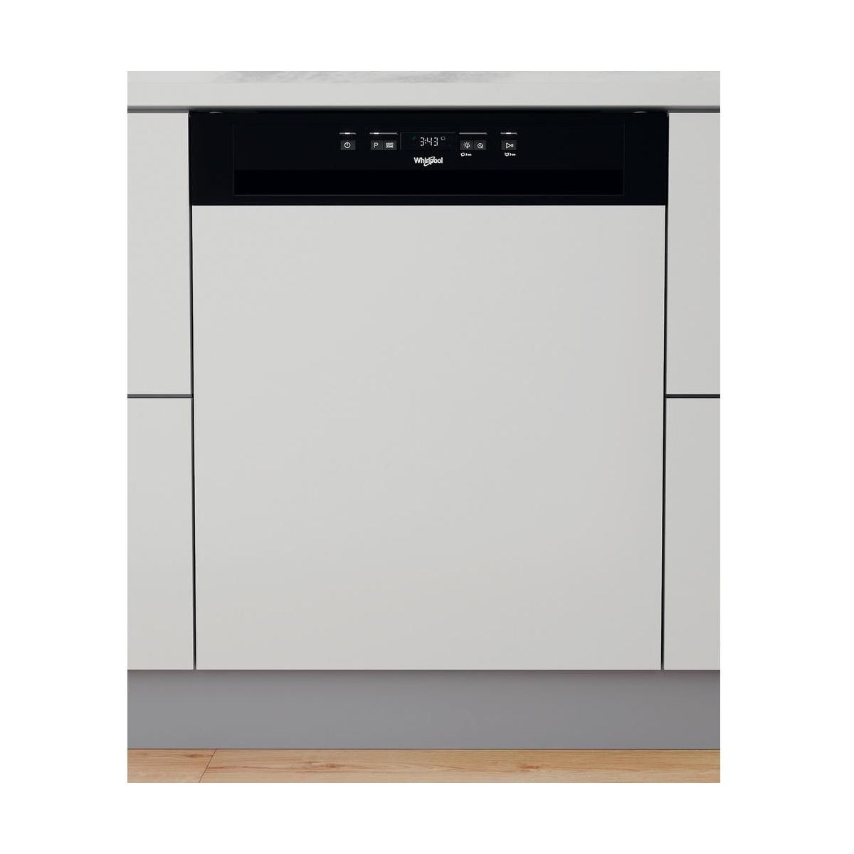 Lave vaisselle encastrable WBC3C34PB bandeau noir, WHIRLPOOL