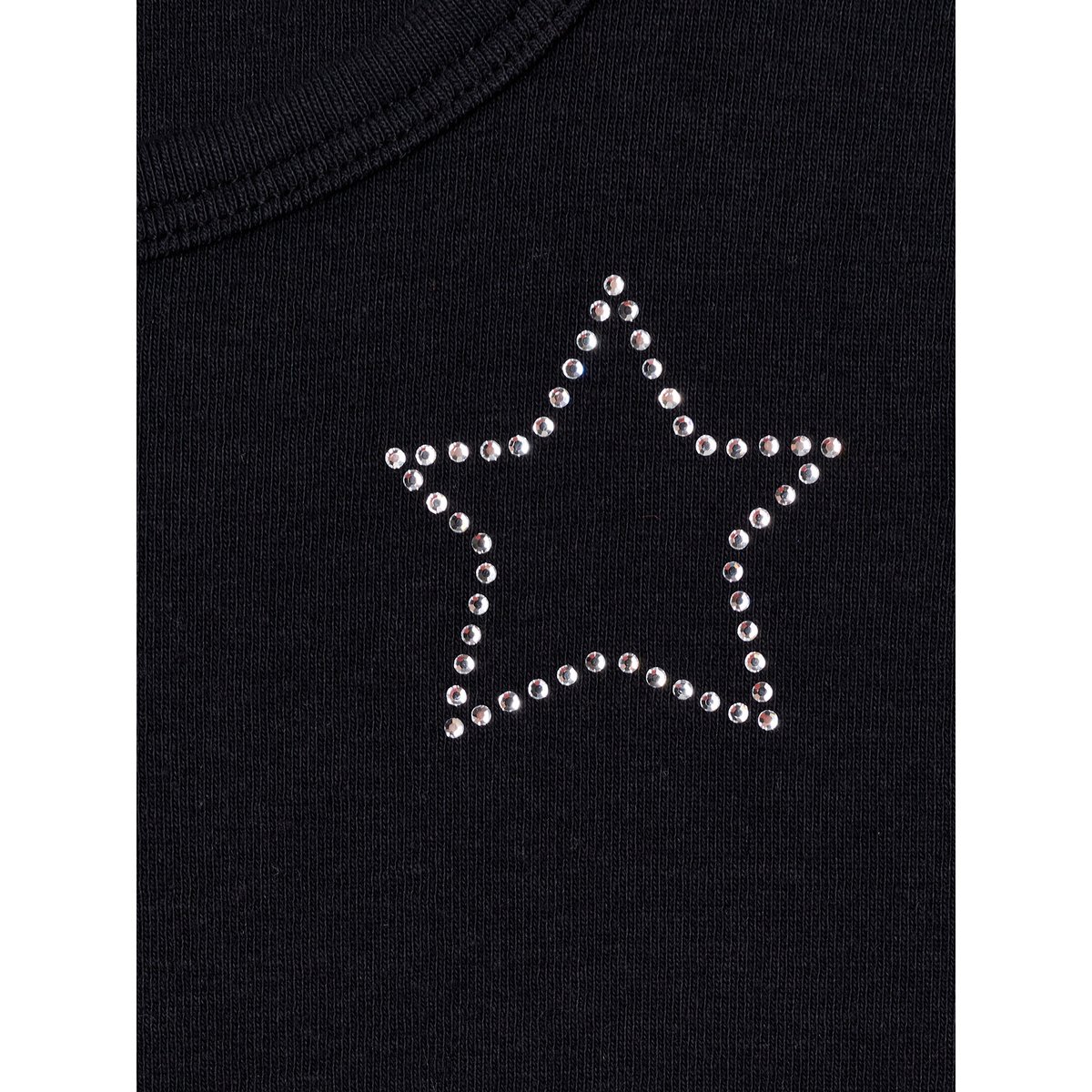 T-shirt manches courtes cropped noir, JONEN