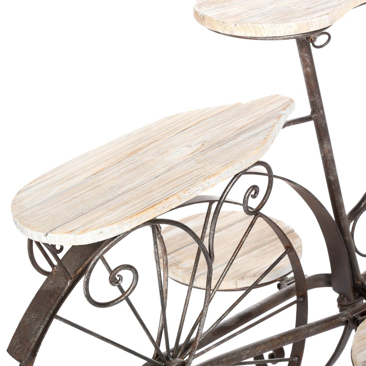 Porte-plante 5 places forme vélo en fer forgé VELO noir, ATMOSPHERA