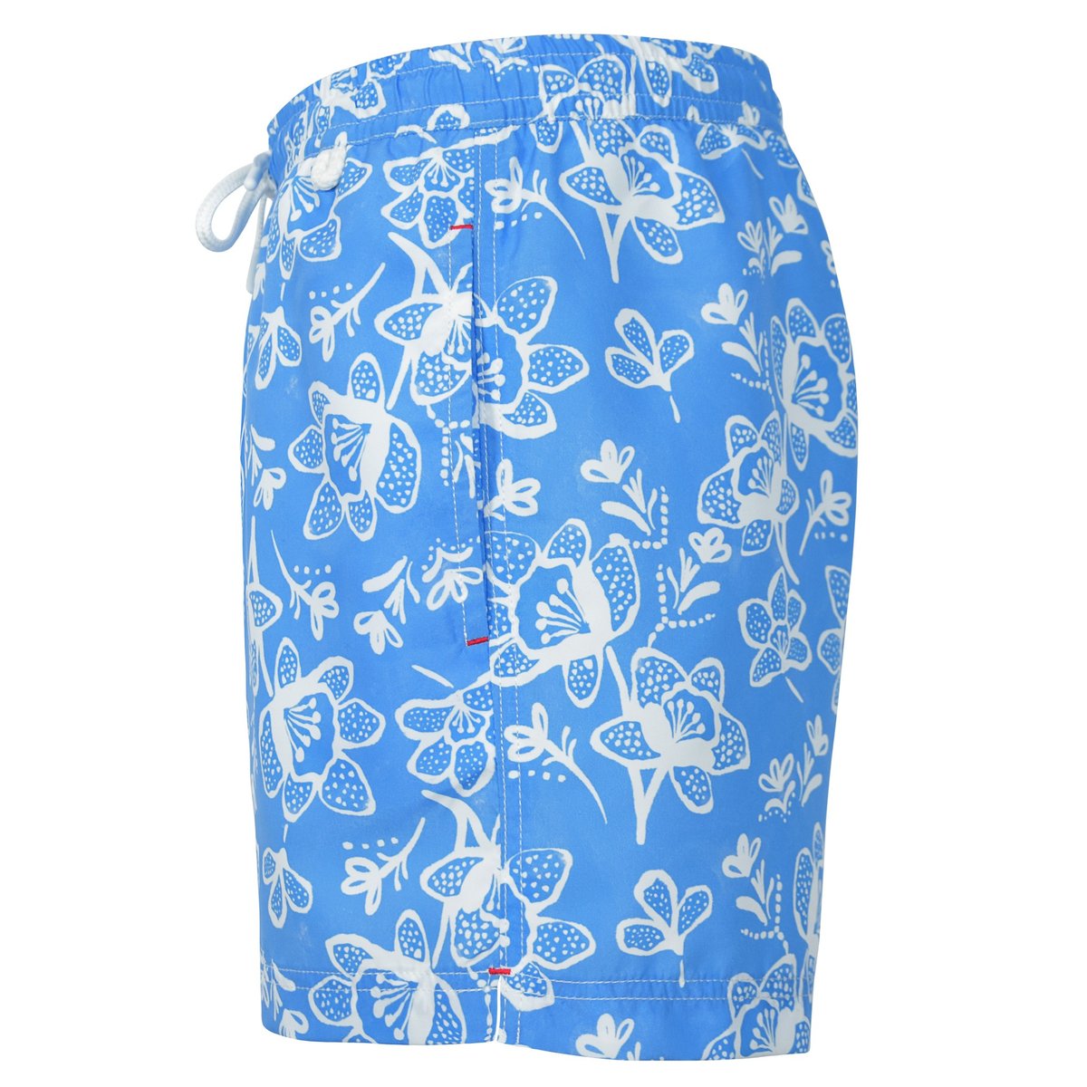 Short de bain MONTAUK 2507 White flowers bleu, LES LOULOUS DE LA PLAGE