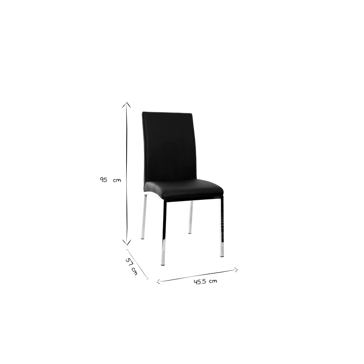 Chaises design (lot de 2) SIMEA gris, MILIBOO