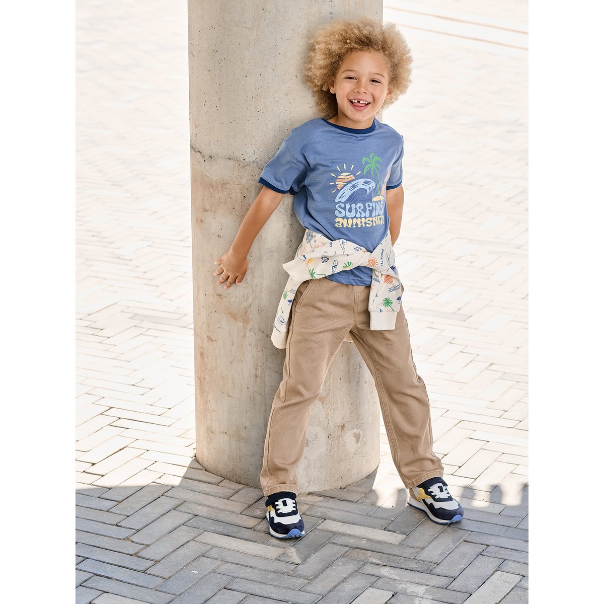 T-shirt manches courtes bleu, VERTBAUDET