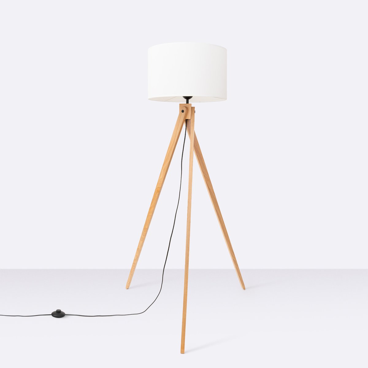 Lampadaire Tissu Blanc E27 1 Natt blanc, EDEN