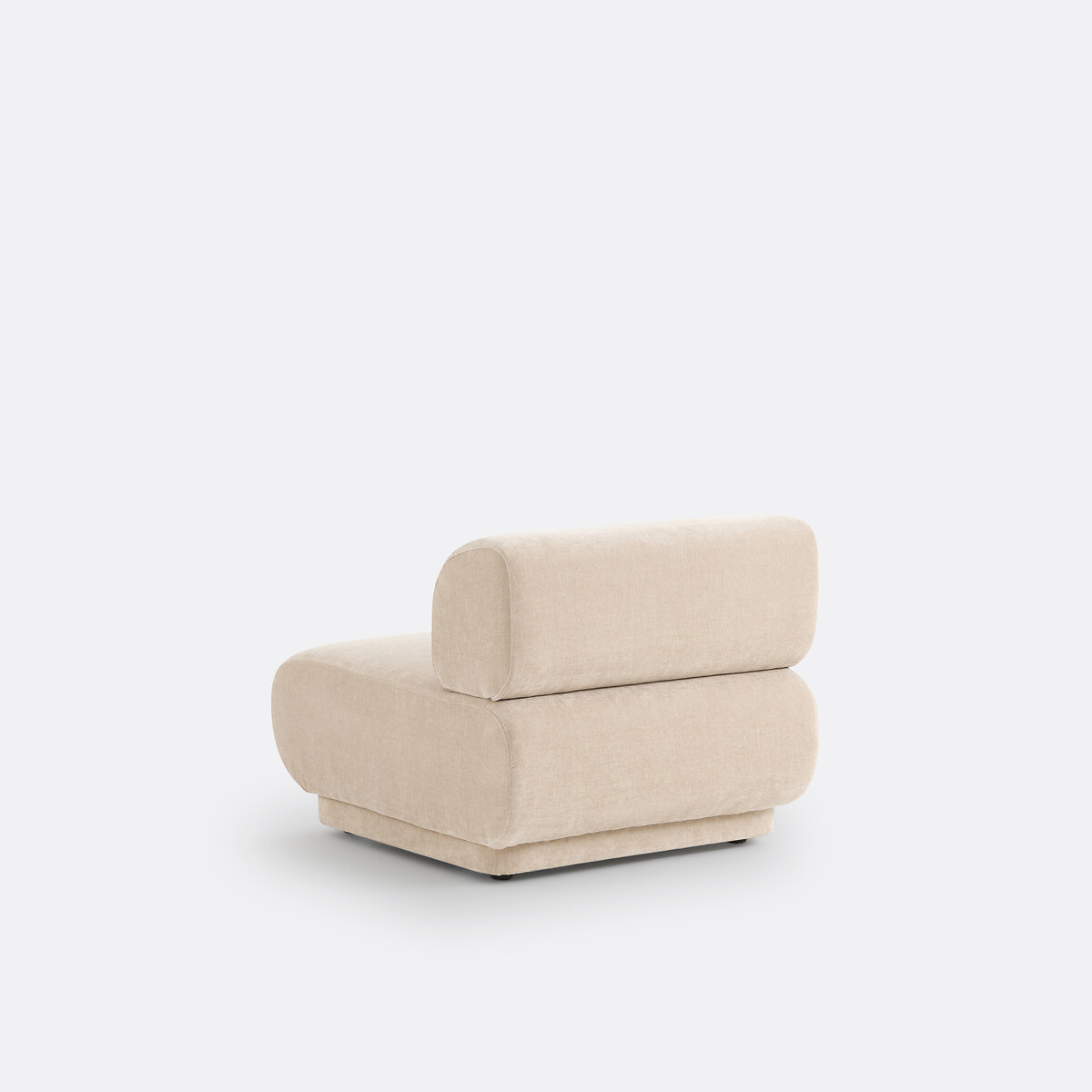 Chauffeuse modulable velours texturé, Teide ecru, LA REDOUTE INTERIEURS